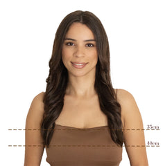 painless halo hair extensions – dark brunette shade | extensões halo indolores – tom castanho escuro