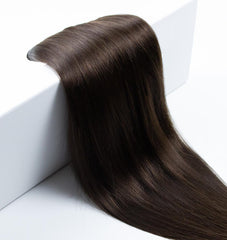 halo hair extensions brunette for natural length and shine | extensões halo para comprimento e brilho natural