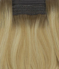 healthy blonde halo hair extensions – soft and natural | extensões halo loiro saudáveis – suaves e naturais
